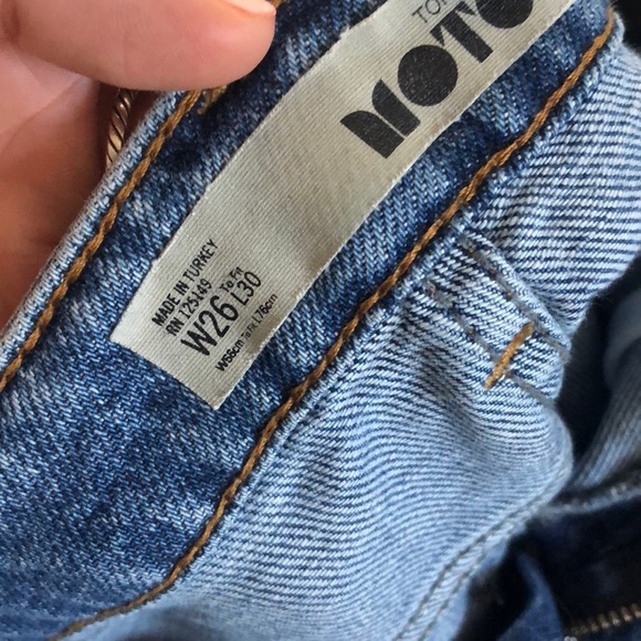 Topshop moto zip front straight leg jean sz 26 - Picture 2 of 3